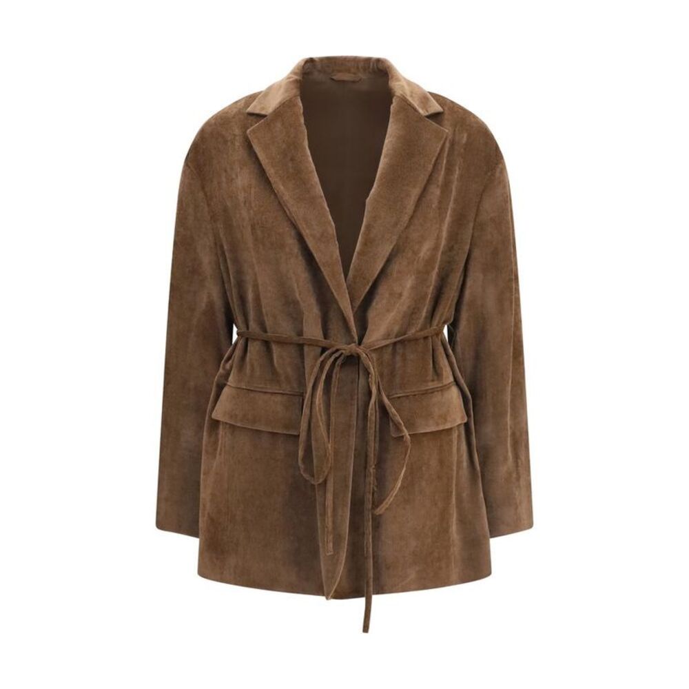 Brunello Cucinelli Brown Viscose Full-Length Women's Jacket